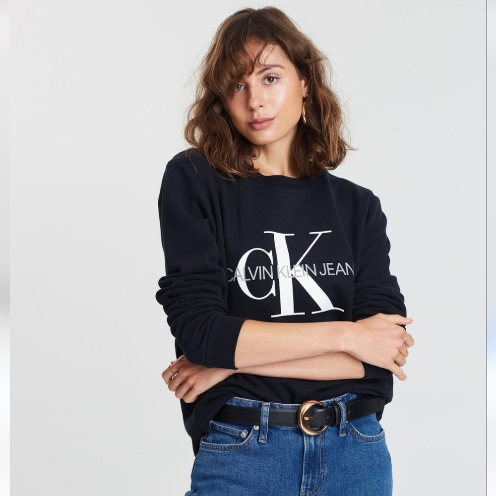 Calvin Klein jeans black long sleeve sweater Size M